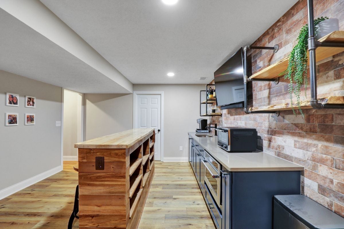 basement finishing project built by Custom Built Design and Remodeling in Valhalla Park Holt Michigan