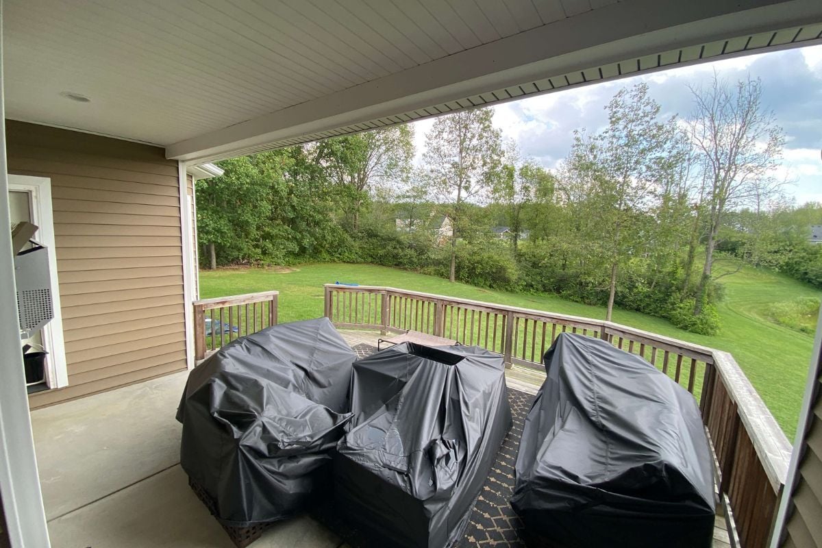 unfinished sunroom addition near Triangle Lake Howell Michigan