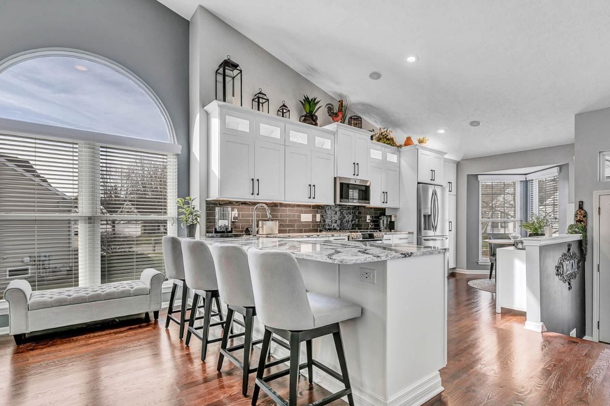 kitchen remodeling project in Mason Michigan built by Custom Built Design and Remodeling with an open concept layout configuration