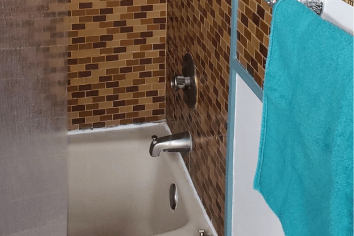 unfinished bathroom remodeling project near Lake Lansing Haslett Michigan