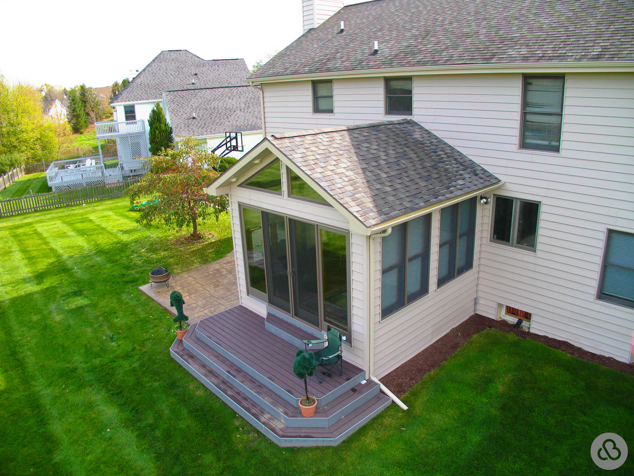 sunroom addition in Northern Michigan built by Custom Built Design and Remodeling