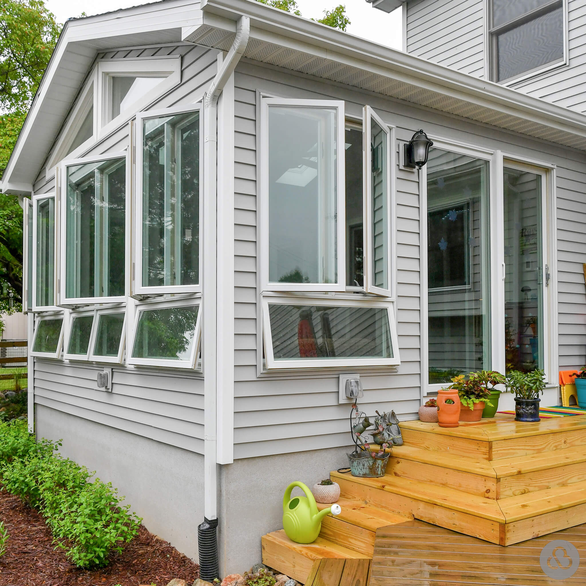 sunroom addition in Northern Michigan built by Custom Built Design and Remodeling