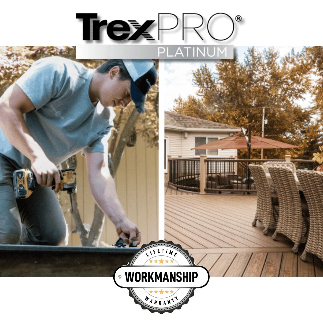 Trex Pro Platinum Builder and Lifetime Workmanship warranty on Decks (2)